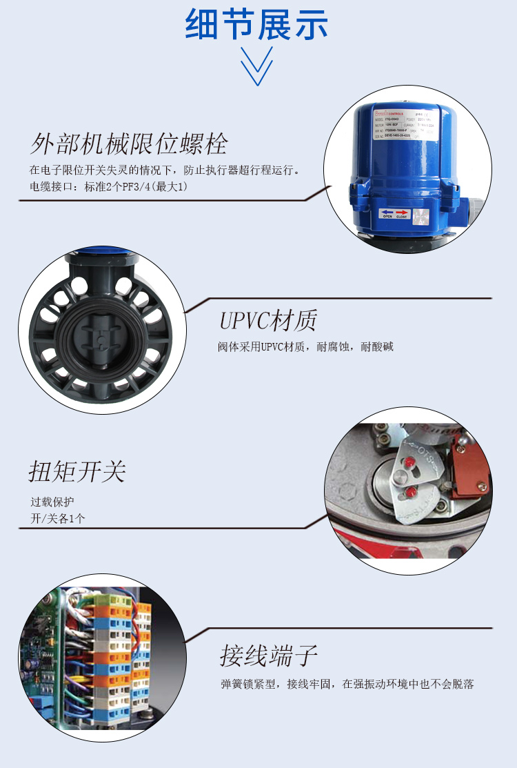電動PVC/UPVC蝶閥 電動PVC/UPVC蝶閥